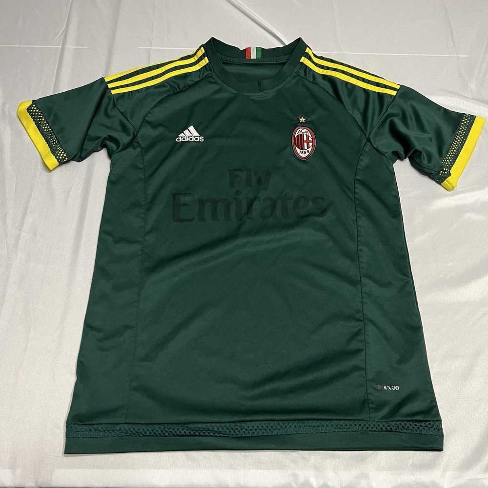 Adidas AC MILAN 2015/16 Third Football Shirt Soccer Jersey Men's S Green #9